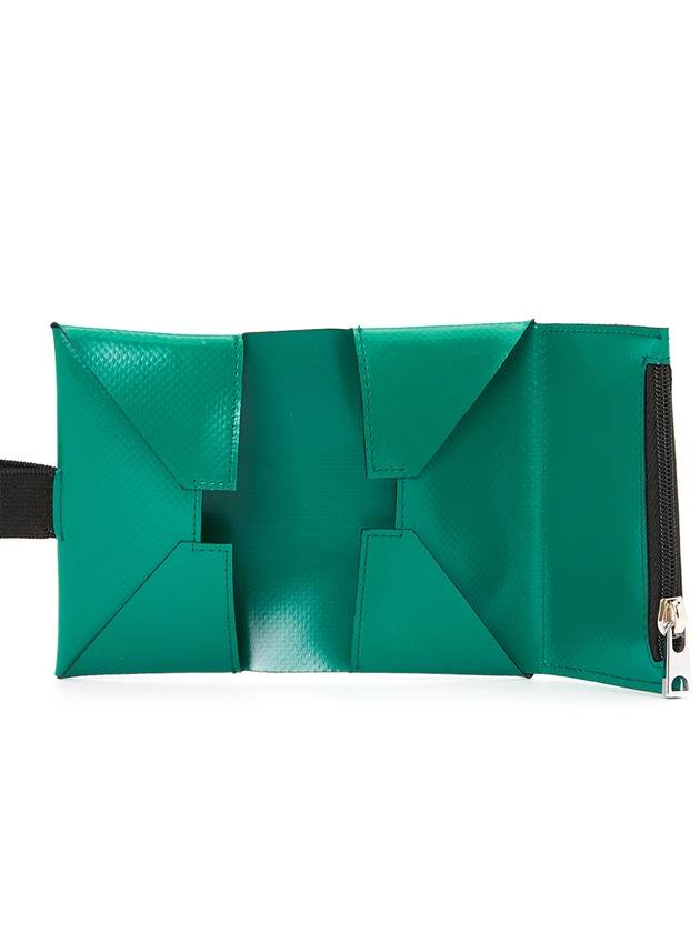 White Logo Banded Coin Card Wallet Green - MARNI - BALAAN 5