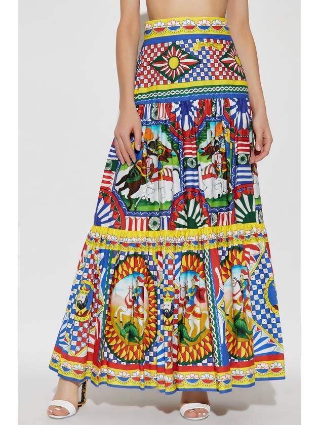 Apple Print Poplin Maxi Skirt F4A8QTGDS11 - DOLCE&GABBANA - BALAAN 4