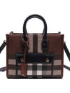 Tartan Check Freya Mini Tote Bag Brown - BURBERRY - BALAAN 3