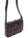 Cassette Intrecciato Small Leather Cross Bag Brown - BOTTEGA VENETA - BALAAN 4