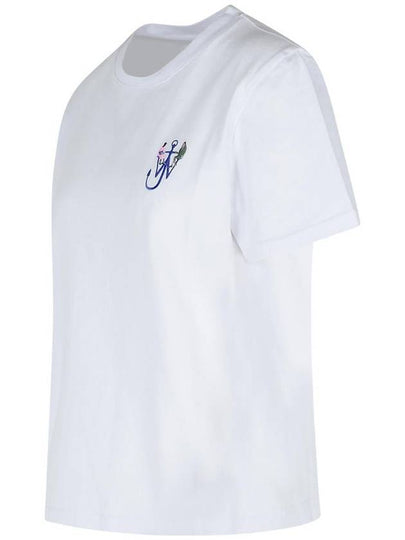 JW Anderson 'Anchor' White Cotton T-Shirt - JW ANDERSON - BALAAN 2