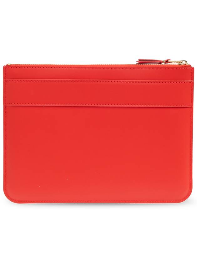 Comme Des Garçons Leather Pouch, Women's, Red - COMME DES GARCONS - BALAAN 3