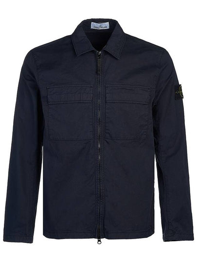 Wappen Patch Double Pocket Cotton Zip-Up Jacket Dark Navy - STONE ISLAND - BALAAN 2