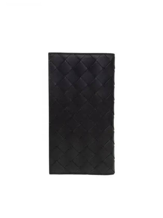 Intrecciato Leather Slim Long Wallet Black - BOTTEGA VENETA - BALAAN 2