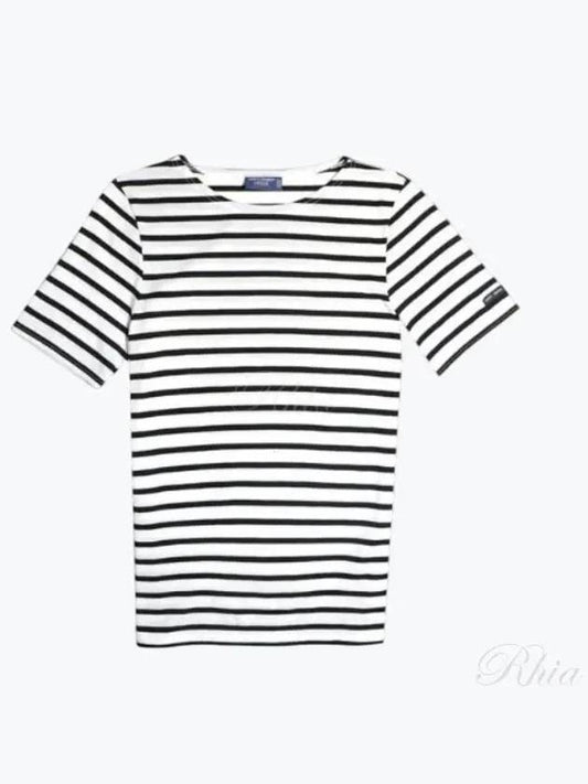 Levant Modern Striped Short Sleeve T-Shirt Black - SAINT JAMES - BALAAN 2