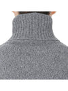 Heart Logo Cashmere Turtleneck Grey - AMI - BALAAN 9