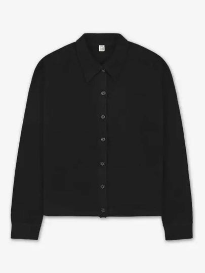 Raglan Sleeve Cashmere Cardigan Black - TOTEME - BALAAN 2