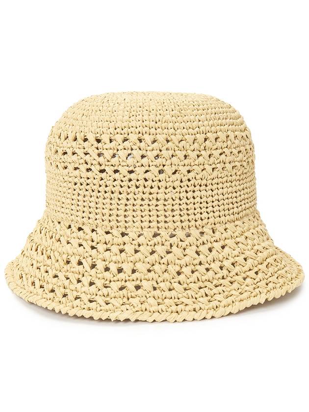 Woven Fabric Bucket Hat Beige - MIU MIU - BALAAN 4