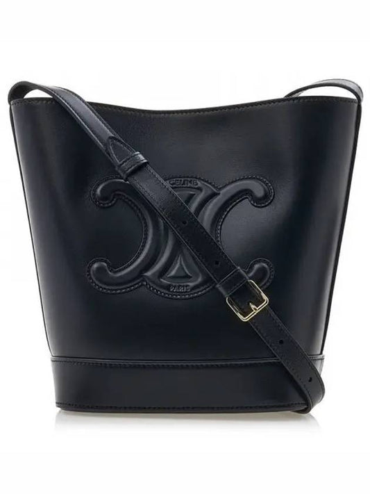 Coeur Triomphe Calfskin Small Bucket Bag Black - CELINE - BALAAN 2