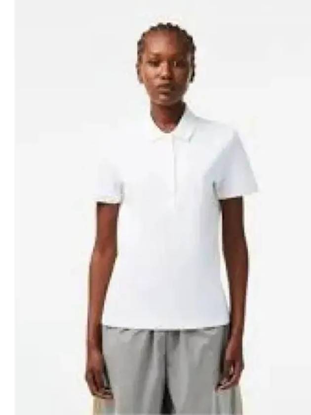 Women s 4 Button Slim Fit Polo Shirt White - LACOSTE - BALAAN 1