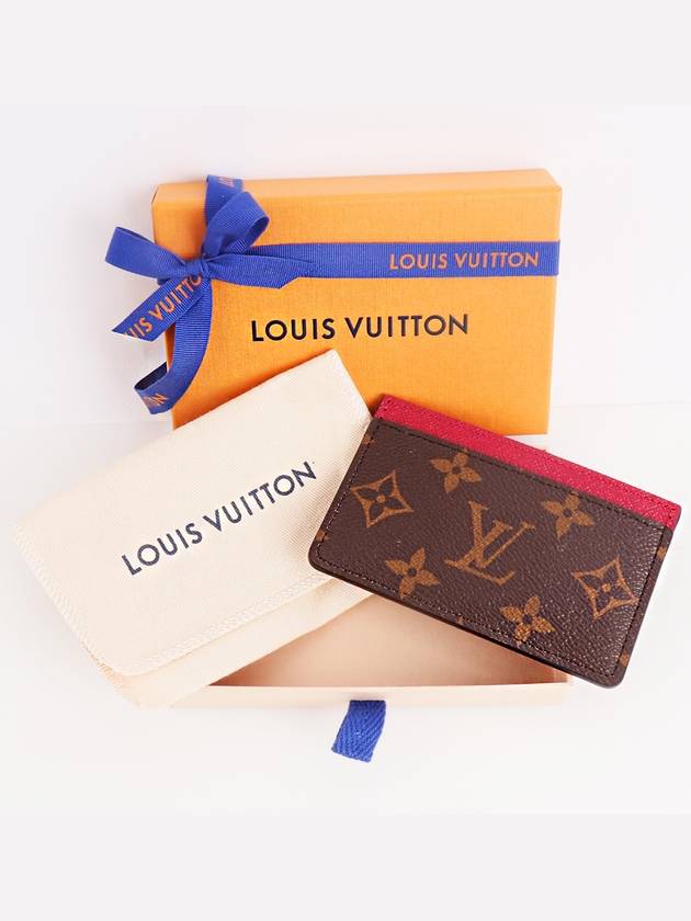 Monogram Card Wallet Fuchsia Brown - LOUIS VUITTON - BALAAN 2