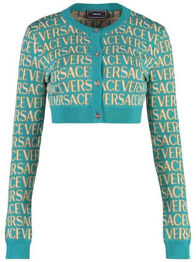 Cardigan 10109631A079605V540 Light Blue - VERSACE - BALAAN 2