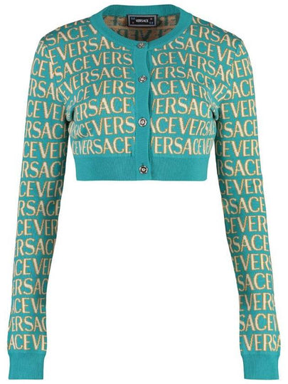 Cardigan 10109631A079605V540 Light Blue - VERSACE - BALAAN 2