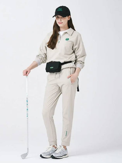 Windproof nylon jogger pants BEIGE - MONBIRDIE GOLF - BALAAN 2