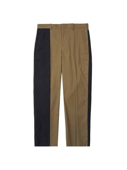 Men's Two-tone Straight Pants Black Brown - NEIL BARRETT - BALAAN 1