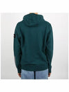 Tape For Print Brushed Cotton Fleece Hoodie Petrol Green - STONE ISLAND - BALAAN 5