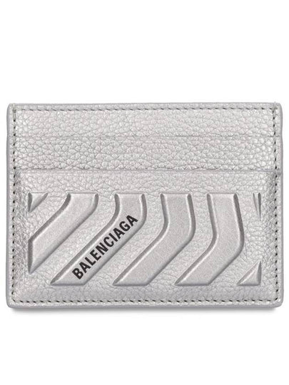 Logo Grain Card Wallet Silver - BALENCIAGA - BALAAN 2