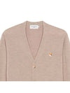 Fox Head Patch Classic Cardigan Beige Melange - MAISON KITSUNE - BALAAN 5