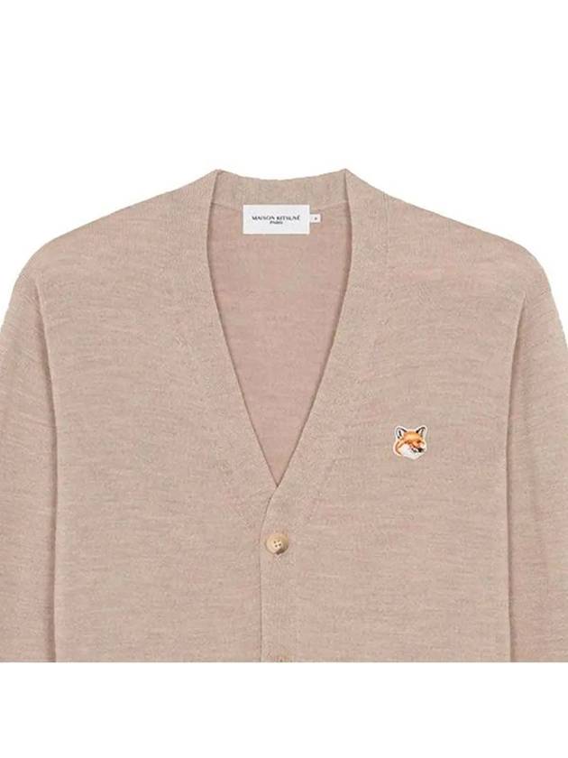 Fox Head Patch Classic Cardigan Beige Melange - MAISON KITSUNE - BALAAN 5