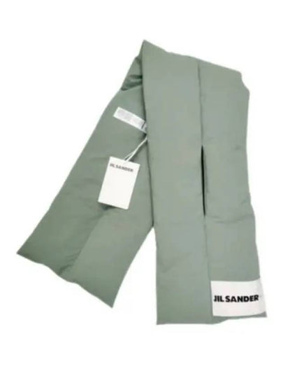 Logo Quilting Padding Down Muffler Green - JIL SANDER - BALAAN 2