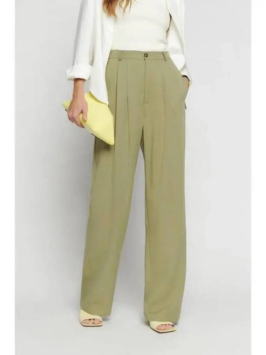 Pleated Twill Pants Olive 270910 - REFORMATION - BALAAN 1