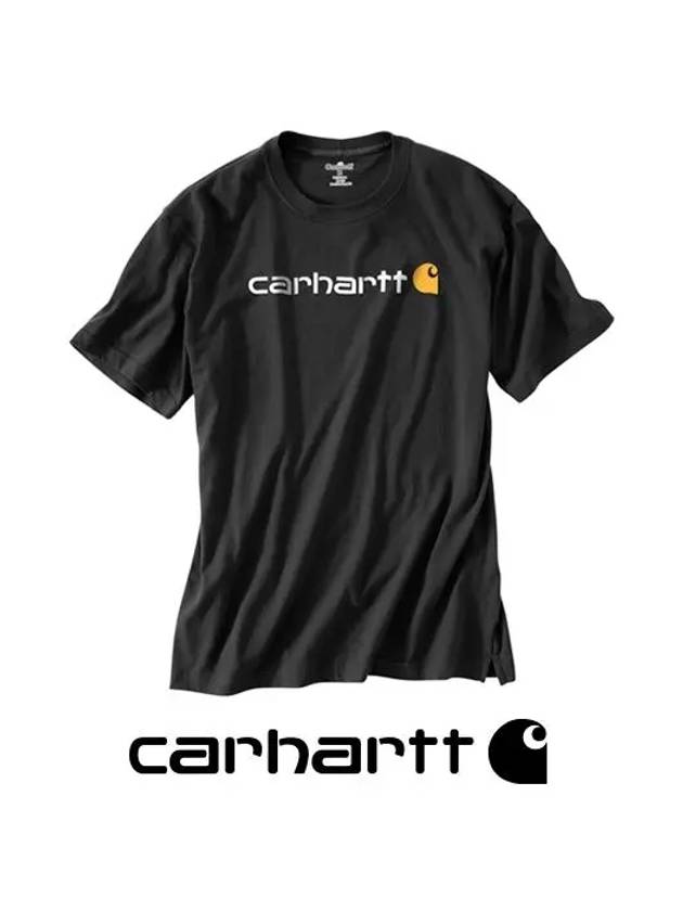 Logo short sleeve t shirt black K195 001 - CARHARTT - BALAAN 4