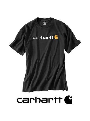 Logo short sleeve t shirt black K195 001 - CARHARTT - BALAAN 1