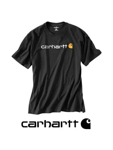 Logo short sleeve t shirt black K195 001 - CARHARTT - BALAAN 1