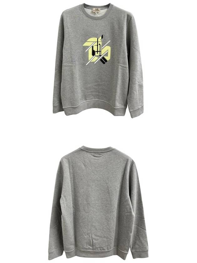 H357780HA10 Ronde Patch Sweatshirt Sweatshirt Gray Men's Sweatshirt TEO - HERMES - BALAAN 4