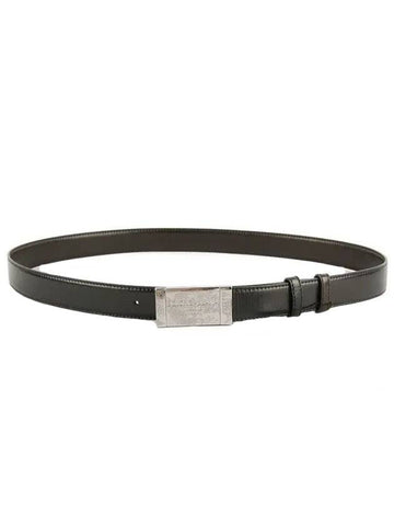 Reversible Leather Belt Black - DOLCE&GABBANA - BALAAN 1