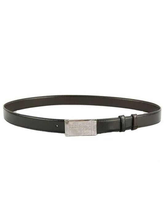 Reversible Leather Belt Black - DOLCE&GABBANA - BALAAN 1