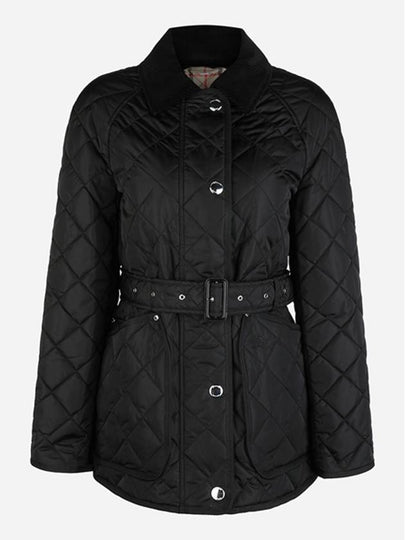 Diamond Quilted Nylon Jacket Black - BURBERRY - BALAAN 2