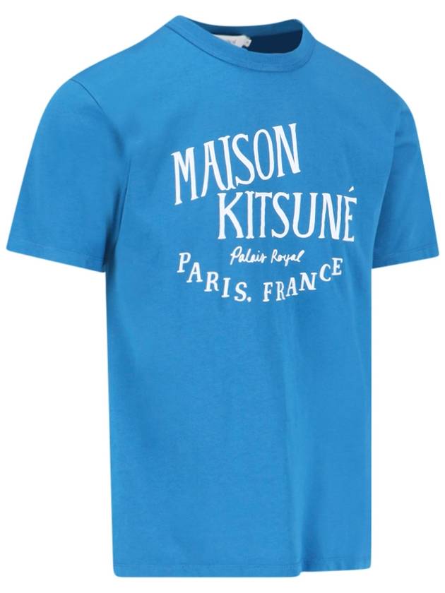 Paris Royal Classic Short Sleeve T-Shirt Sapphire - MAISON KITSUNE - BALAAN 3