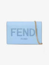 Logo Chain Small Long Wallet Light Blue - FENDI - BALAAN 2