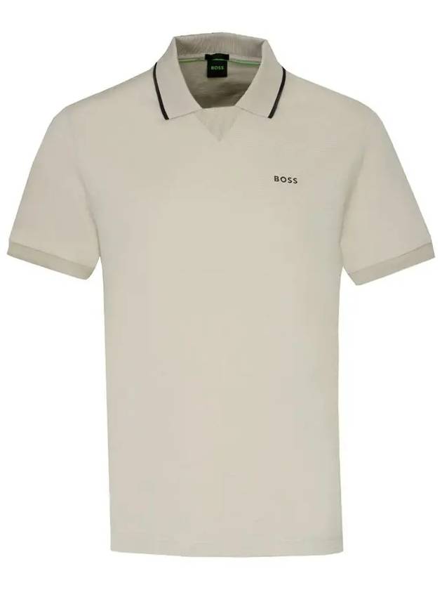 Logo Print Cotton Polo Shirt Light Beige - HUGO BOSS - BALAAN 2