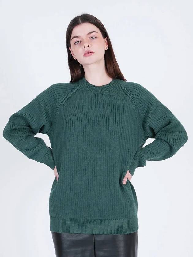 Hazy Raglan Ribbed Knit Top Green - CHANCE'S NOI - BALAAN 2