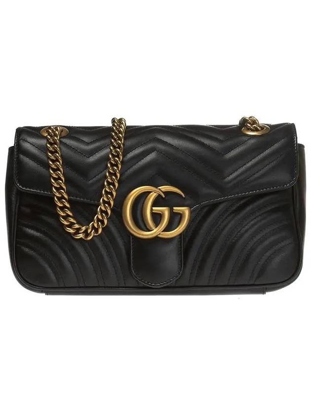 GG Marmont Matelasse Small Shoulder Bag Black - GUCCI - BALAAN 2