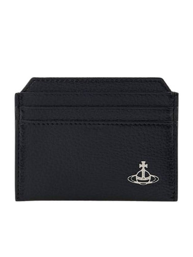 Lee Vegan Slim Logo Polyurethane Card Wallet Black - VIVIENNE WESTWOOD - BALAAN 1