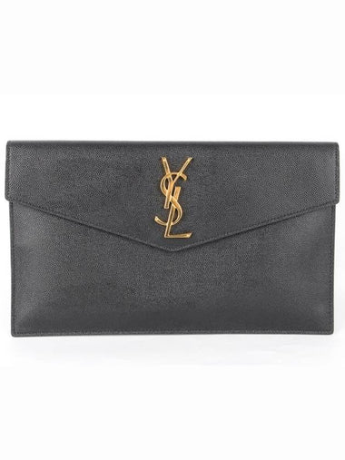 Uptown gold clutch black - SAINT LAURENT - BALAAN 1