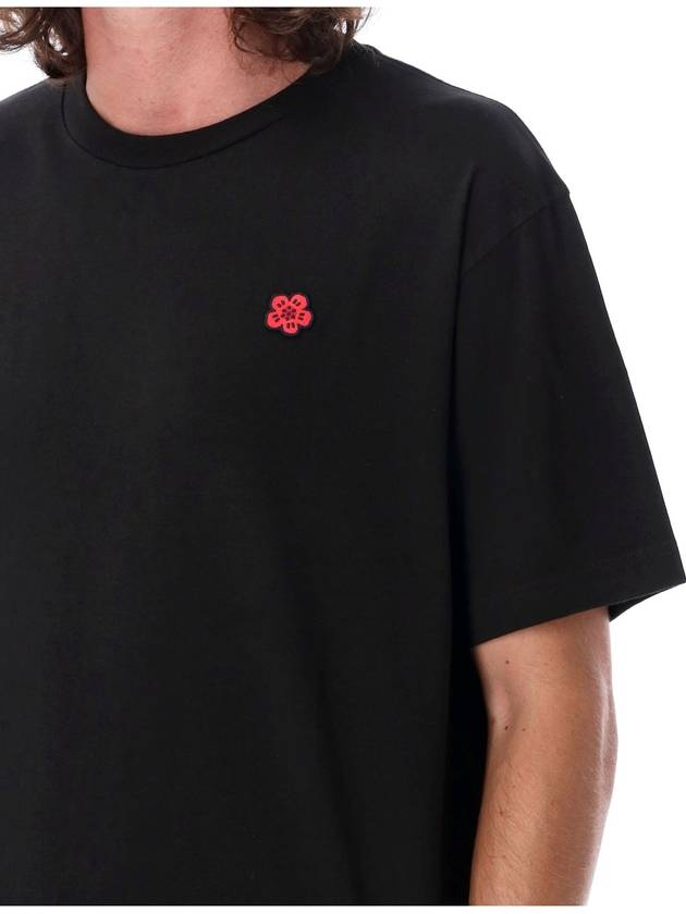 Boke Classic Cotton Short Sleeve T-Shirt Black - KENZO - BALAAN 4