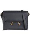 Trunkaroo Medium Leather Shoulder Bag Black - MARNI - BALAAN 3