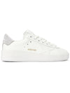 Purestar White Silver Glitter Heel Tab Sneakers - GOLDEN GOOSE - BALAAN 6