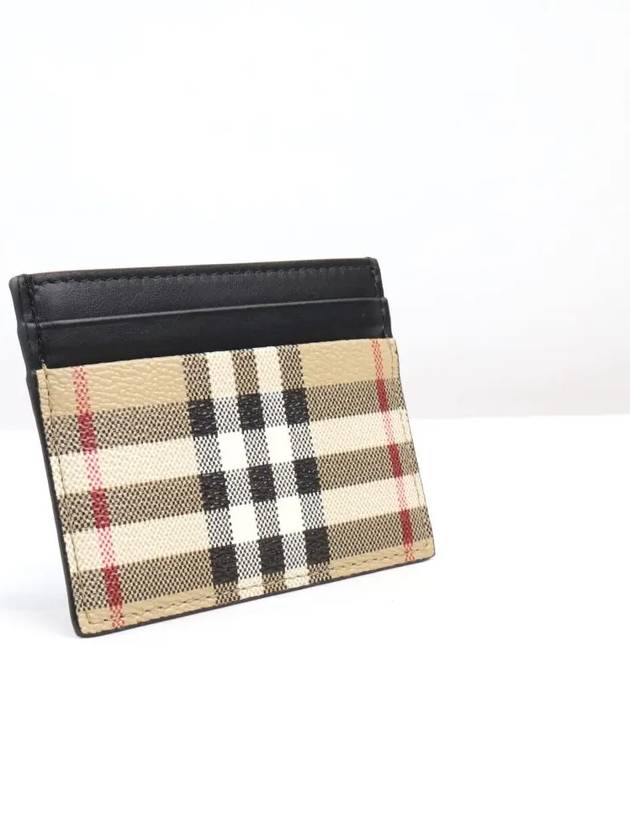 Vintage Check Card Wallet Beige - BURBERRY - BALAAN 4