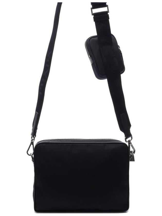 Re-Nylon Saffiano Leather Shoulder Bag Black - PRADA - BALAAN 5