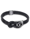 Loop It Monogram Bracelet Black - LOUIS VUITTON - BALAAN 3