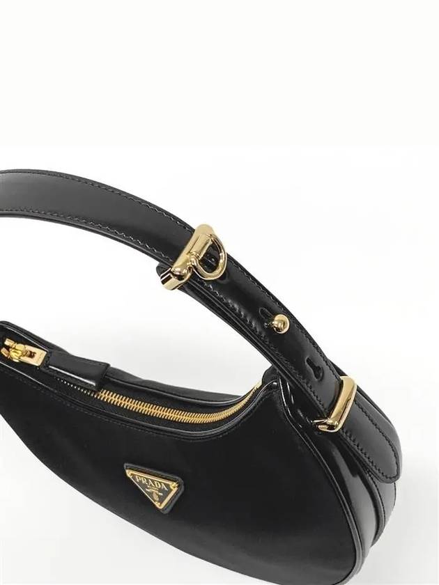 Arque Re-Nylon Leather Shoulder Bag Black - PRADA - BALAAN 6