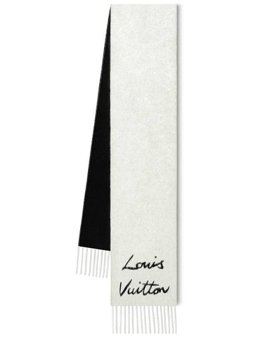 Women's Fluffygram Scarf White Black - LOUIS VUITTON - BALAAN 1