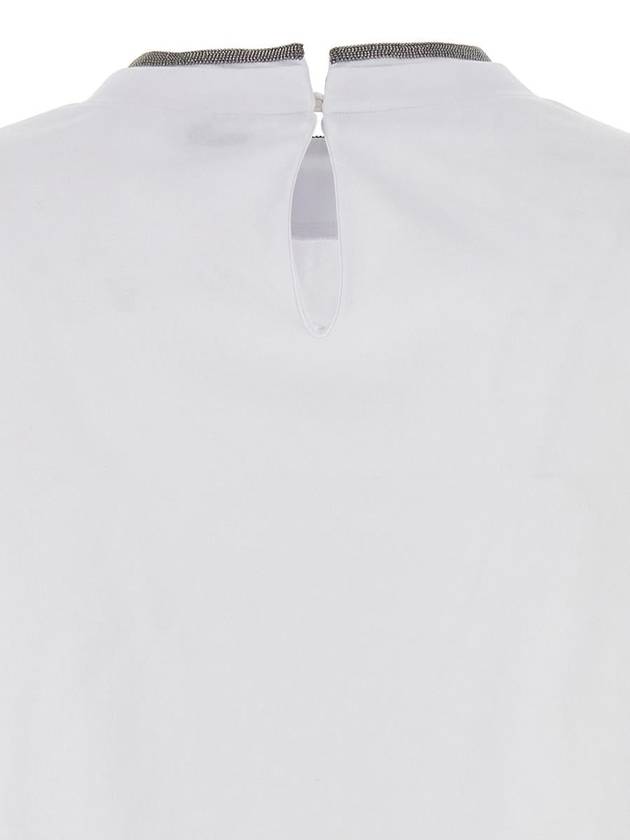 Monilli Crew Neck Short Sleeve T-Shirt White - BRUNELLO CUCINELLI - BALAAN 5