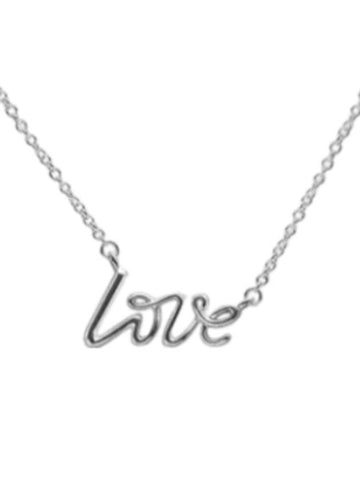 Paloma Graffiti Love Pendant Necklace Silver - TIFFANY & CO. - BALAAN 1