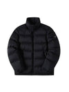 Triangle Logo Patch Down Short Padded Jacket Black - PRADA - BALAAN 1